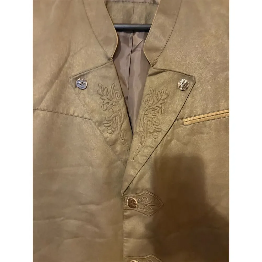 Landhaus Men's Brown Microfibre Blazer Jacket Size 48 Casual